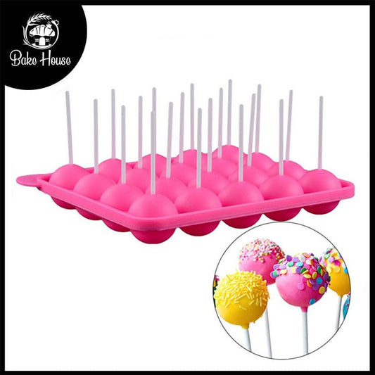 Lollipop Mold Silicone 2Pcs With Pop Sticks 20 Cavity