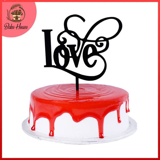 Love Cake Topper (Design 1) Black