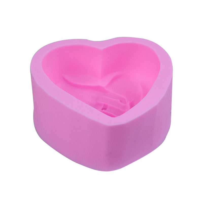 Love Heart With Hands Silicone Fondant Mold