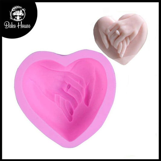 Love Heart With Hands Silicone Fondant Mold