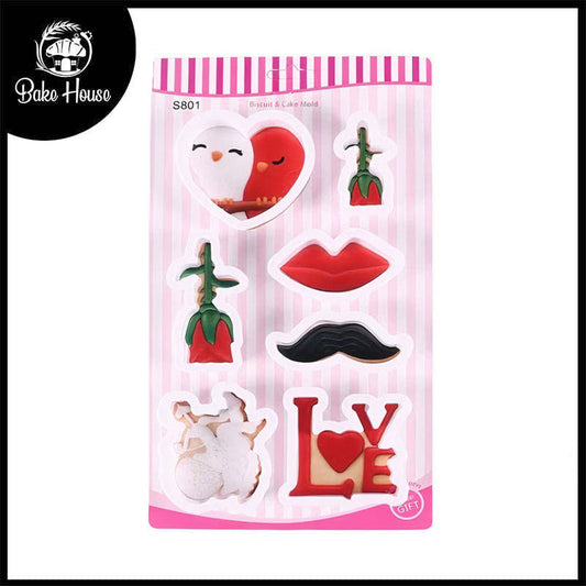 Love Theme Fondant & Cookie Cutters 7Pcs Set