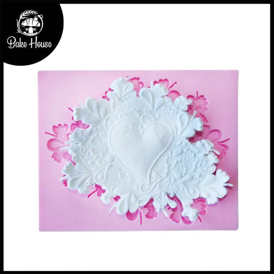 Loving Heart Flower Silicone Fondant & Chocolate Mold