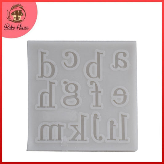 Lowercase Alphabets (A to M) Letters Silicone Fondant Mold 13 Cavity
