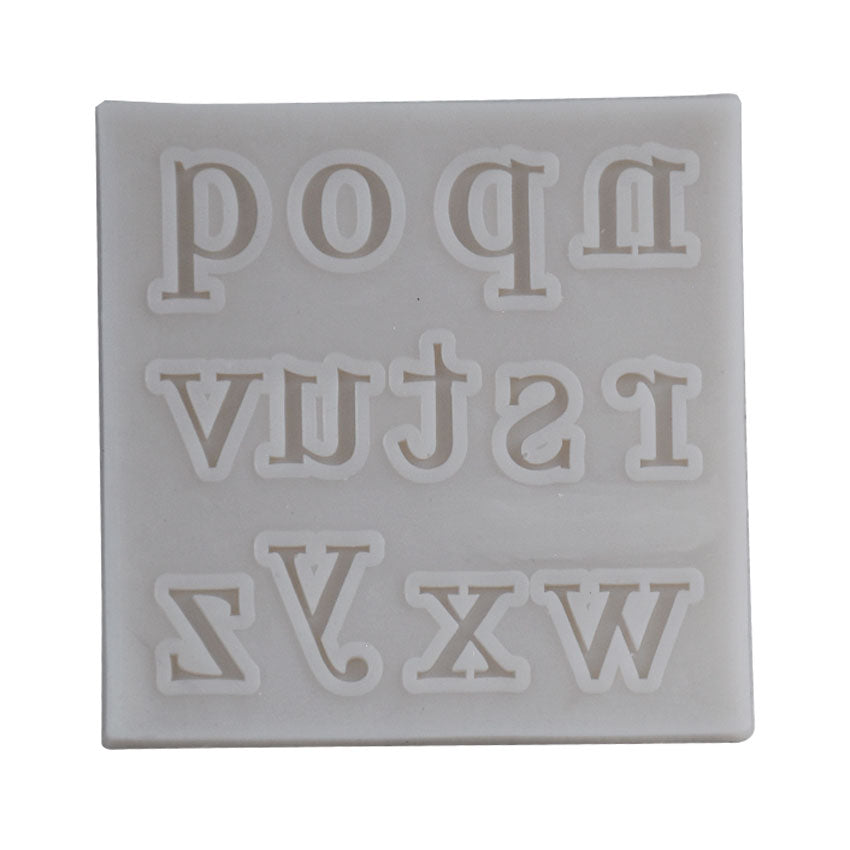 Lowercase Alphabets (N to Z) Letters Silicone Fondant Mold 13 Cavity
