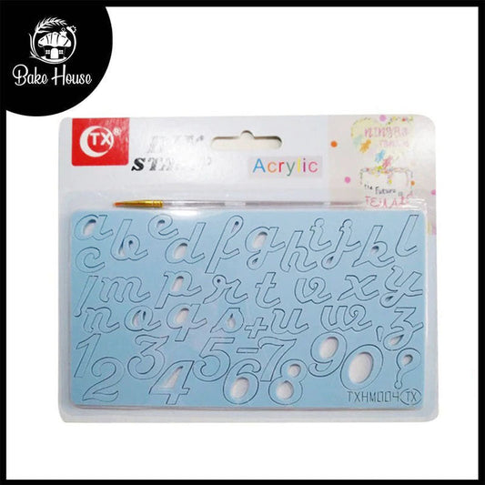 Lowercase Alphabets Numbers & Symbols Fondant Stamp With Brush