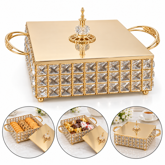 Square Table Decoration Tray Golden (FB51-G)
