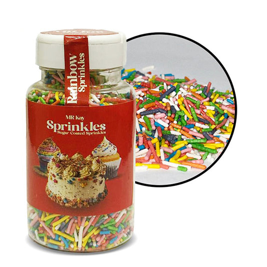 MR Kay Rainbow Sprinkles – Colorful Jimmies – 90g Jar