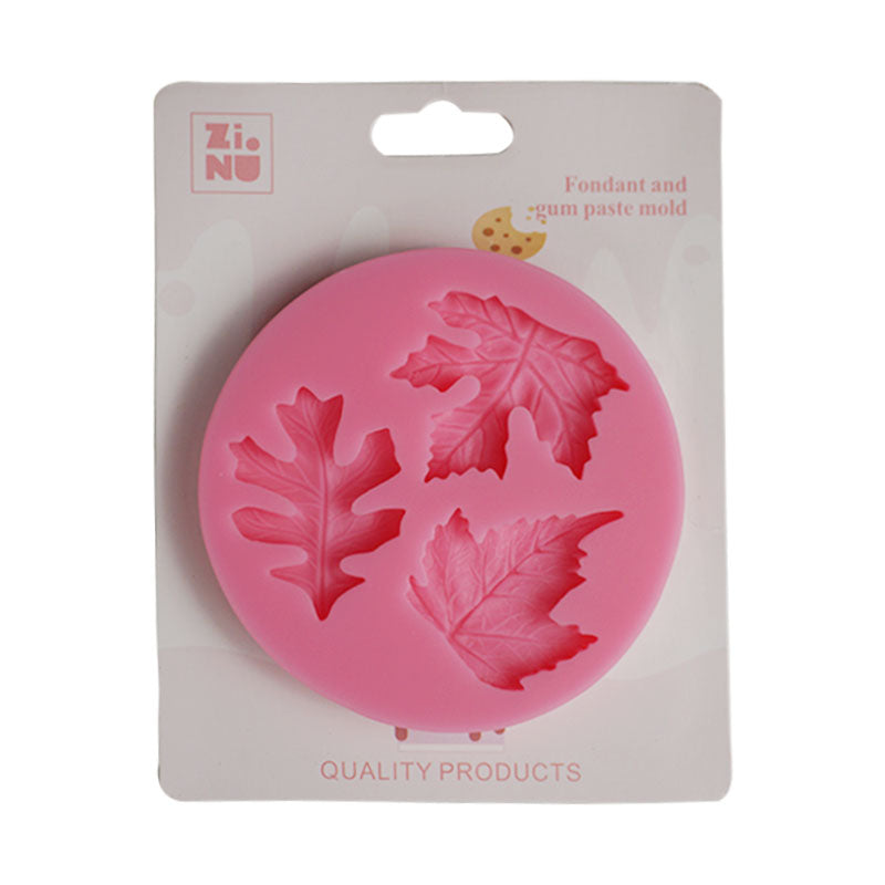 Maple Leaves Silicone Fondant Mold 3 Cavity