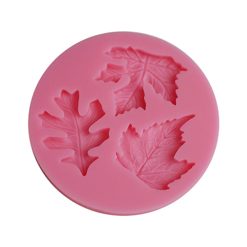 Maple Leaves Silicone Fondant Mold 3 Cavity