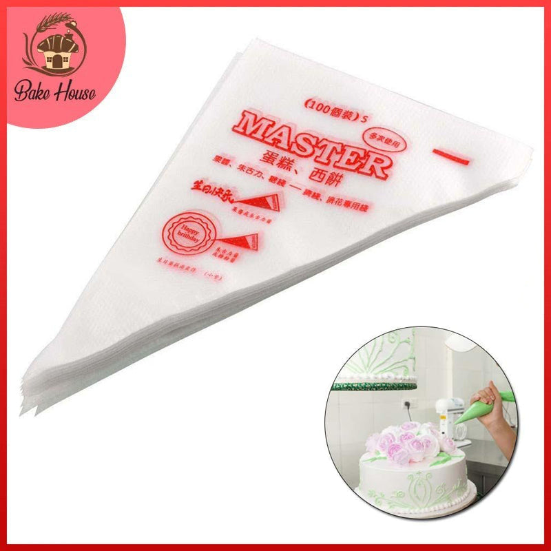 Master Disposable Piping Bags 100Pcs Pack 10 Inch