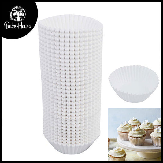 White 1000 Pcs Paper Baking Cupcake Muffin Liners, Wrappers 6cm