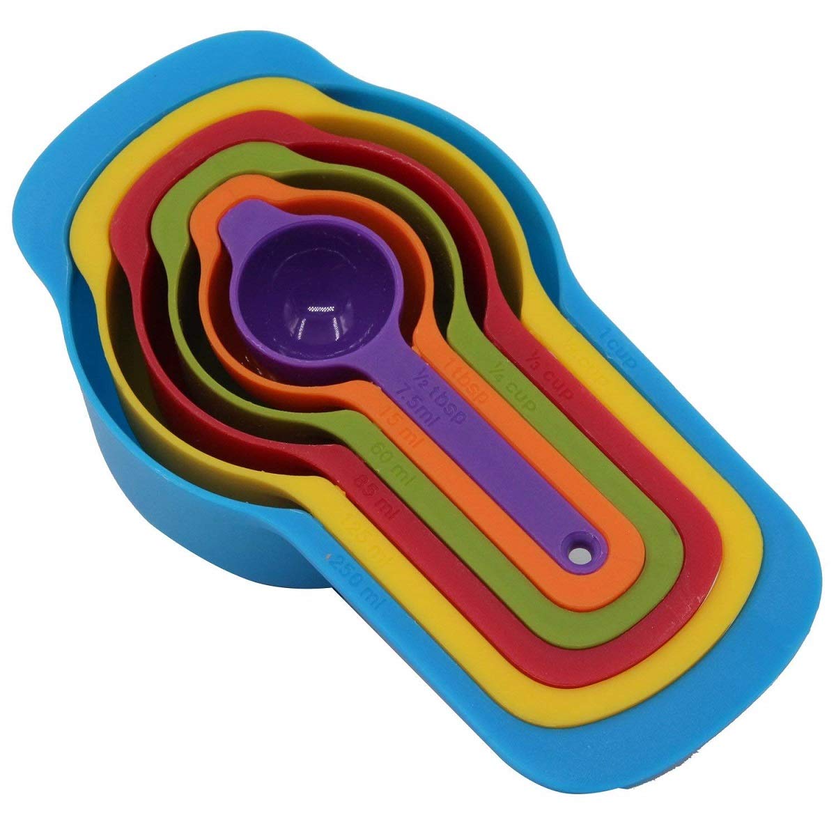 Measuring Cup & Spoon 6Pcs Set Colorful Plastic