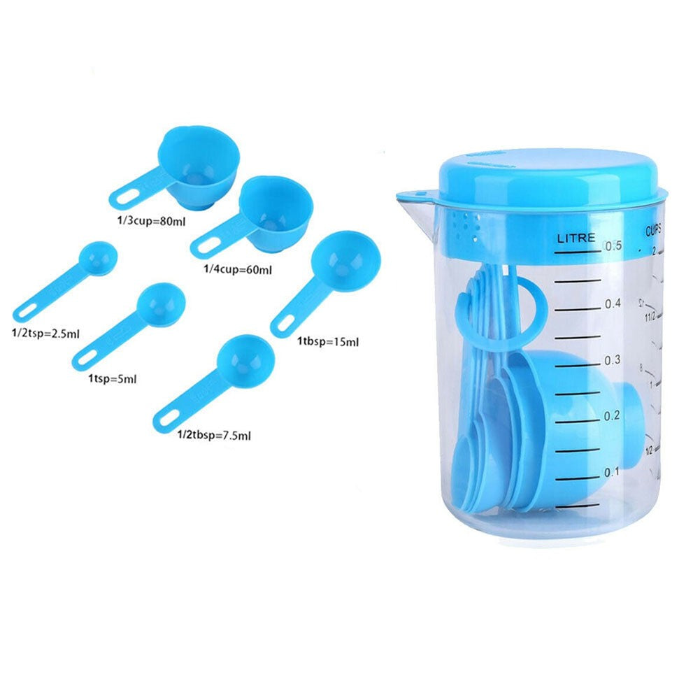 Measuring Jug With 6Pcs Spoons Set Plastic