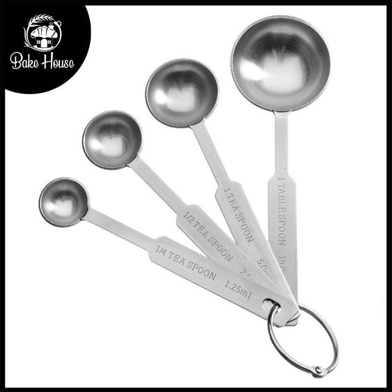 Measuring Tea Spoon 4Pcs Set Stainless Steel