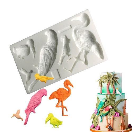 Medium Flamingo Parrot Silicone Fondant & Chocolate Mold