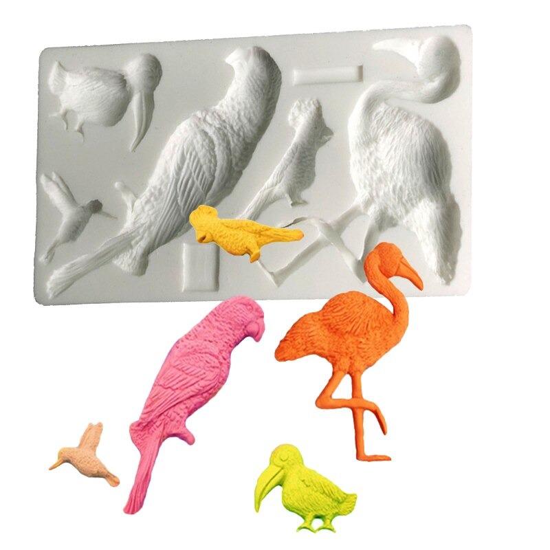 Medium Flamingo Parrot Silicone Fondant & Chocolate Mold