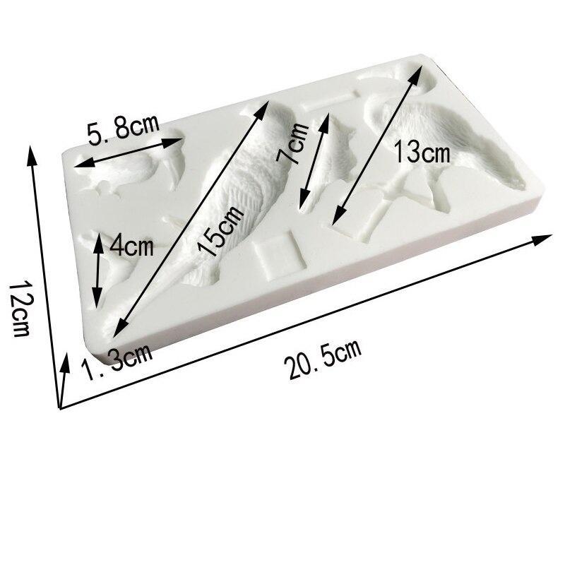 Medium Flamingo Parrot Silicone Fondant & Chocolate Mold