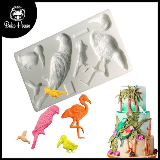 Medium Flamingo Parrot Silicone Fondant & Chocolate Mold