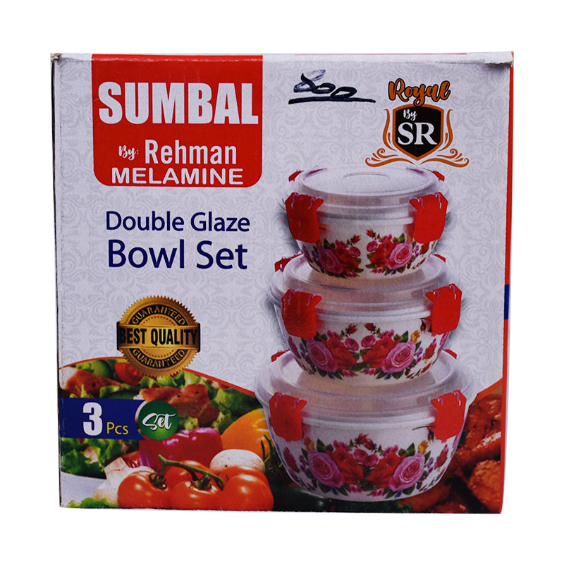 4 melamine bowl set with outlet lids