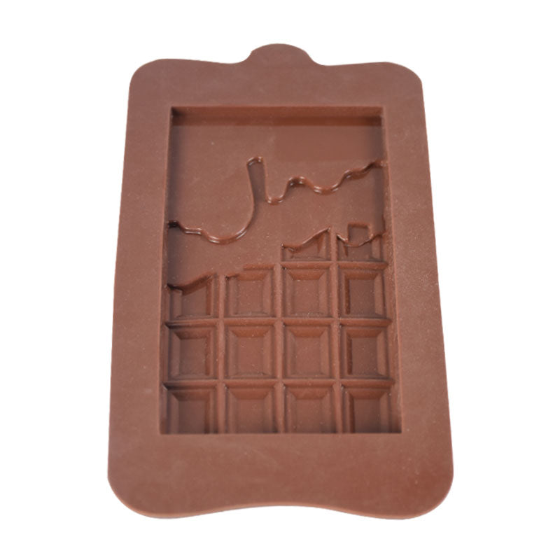 Melted Chocolate Bar Silicone Mold