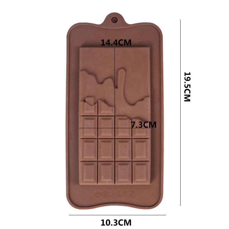 Melted Chocolate Bar Silicone Mold