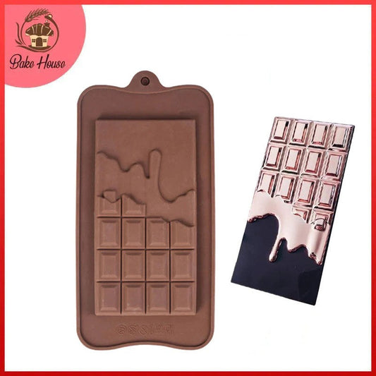 Melted Chocolate Bar Silicone Mold