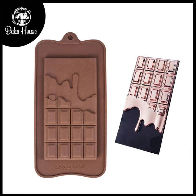 Melted Chocolate Bar Silicone Mold