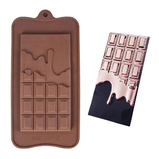 Melted Chocolate Bar Silicone Mold