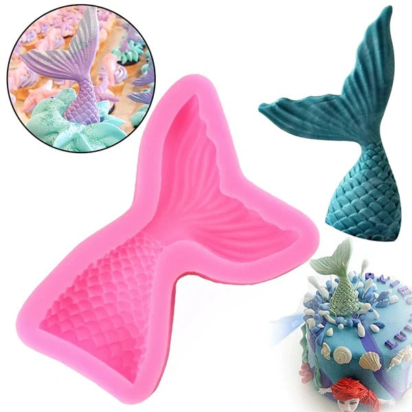 Mermaid Fish Tail Silicone Fondant Mold Large Size