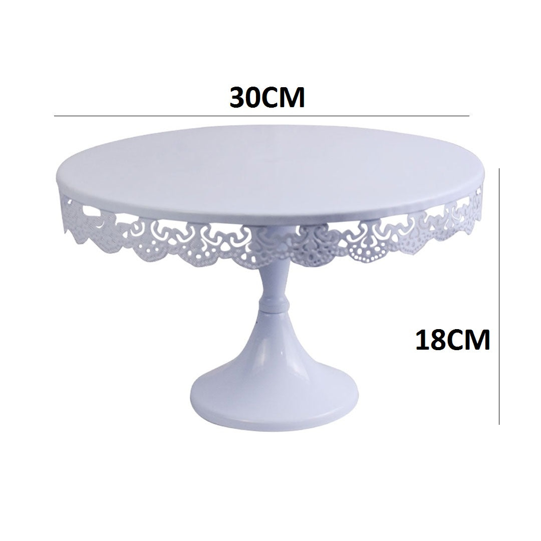 Metal White Cake Stand 30cm