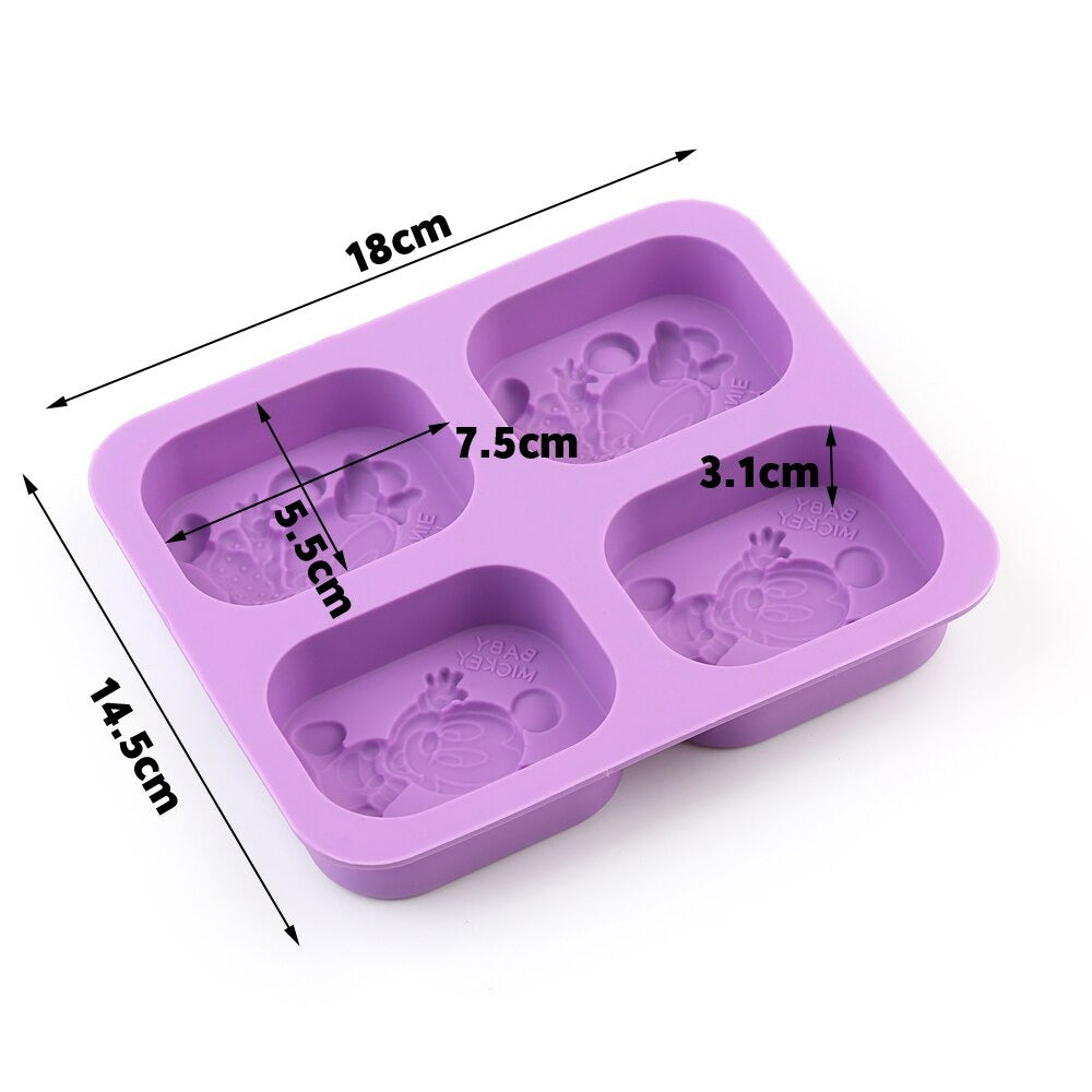 Mickey Mouse Baking & Soap Mold 4 Cavity