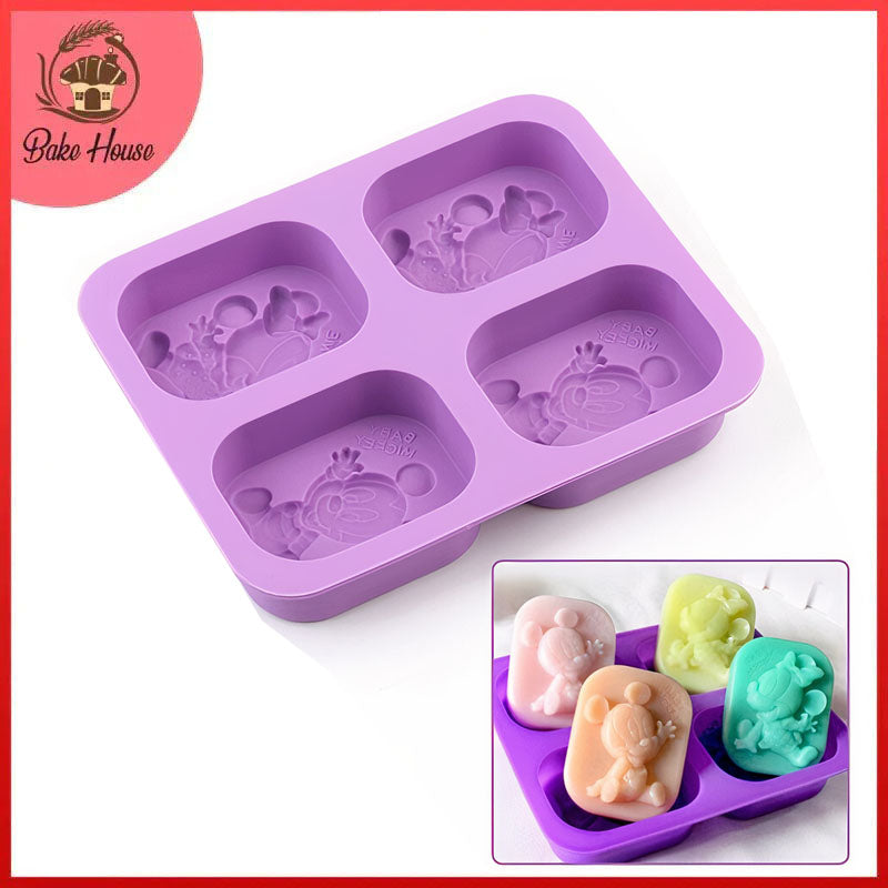 Mickey Mouse Baking & Soap Mold 4 Cavity