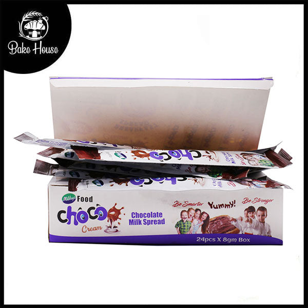 Milkyz Food Choco Cream Chocolate Milk Spread 8g Sachet 24 Pcs Box