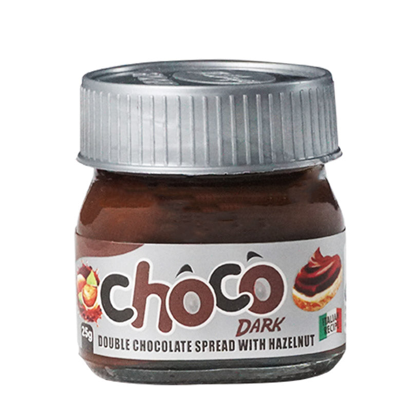 Milkyz Food Choco Dark Double Chocolate Spread With Hazelnut 25g Jar Bottle