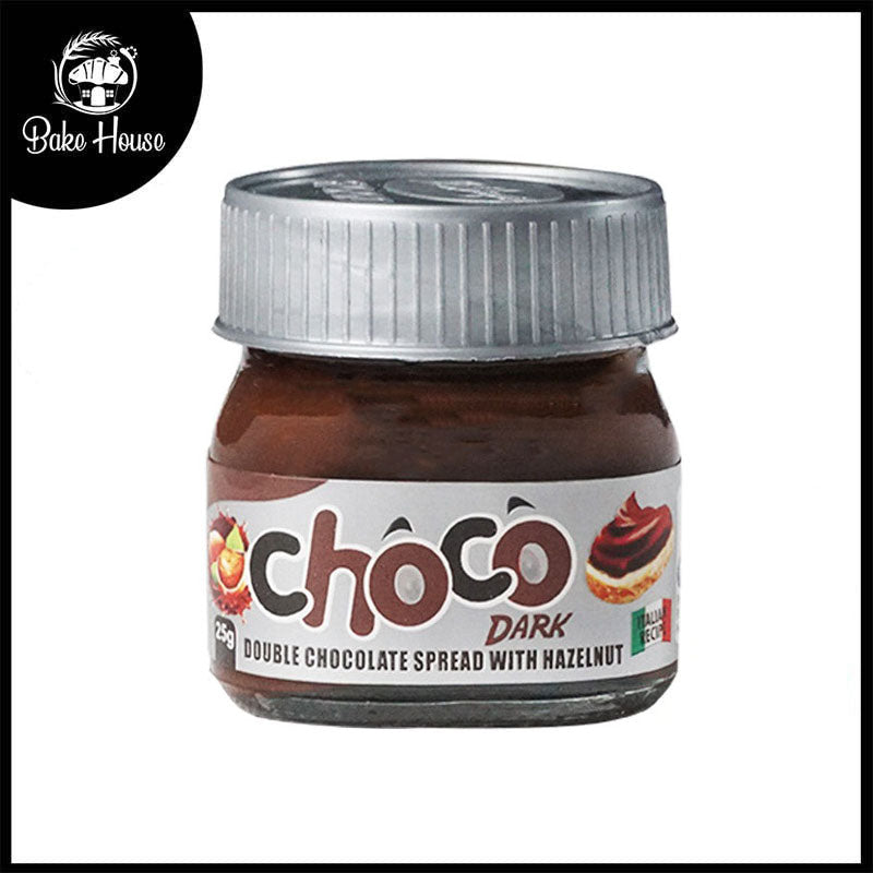 Milkyz Food Choco Dark Double Chocolate Spread With Hazelnut 25g Jar Bottle