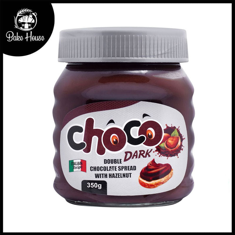 Milkyz Food Choco Dark Double Chocolate Spread With Hazelnut 350g Jar Bottle