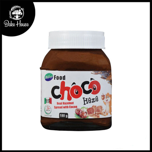 Milkyz Food Choco Heze Real Hazelnut Spread With Cocoa 180g Jar
