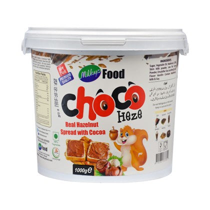 Milkyz Food Choco Heze Real Hazelnut Spread With Cocoa 1kg Bucket
