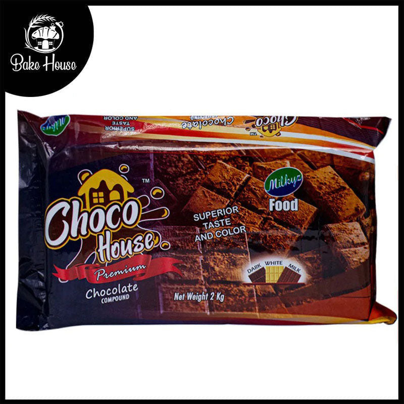 Milkyz Food Choco House Dark Chocolate Compound 2KG Slab