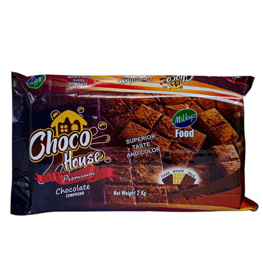 Milkyz Food Choco House Dark Chocolate Compound 2KG Slab