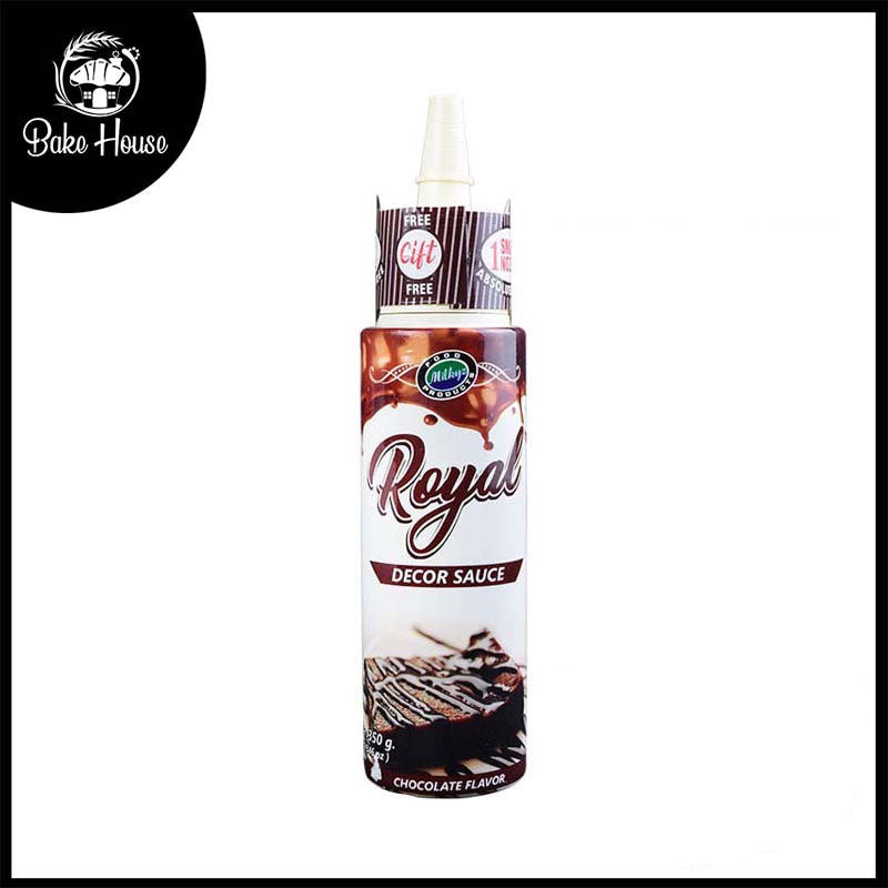 Milkyz Food Chocolate Royal Décor Sauce 350 Gram With 1 Free Smart Nozzle