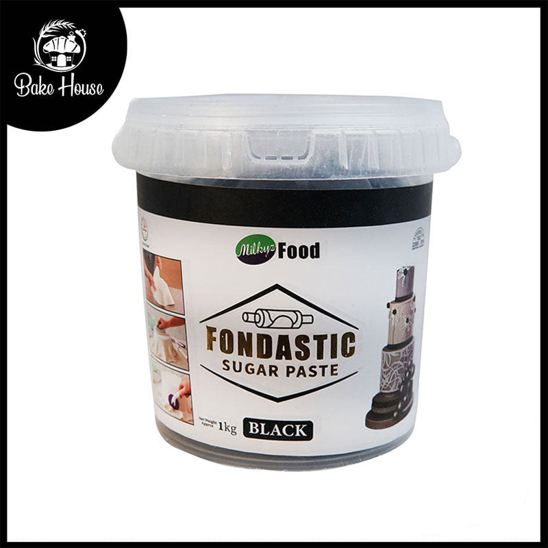 Milkyz Food Fondastic Black Fondant Sugar Paste 1Kg