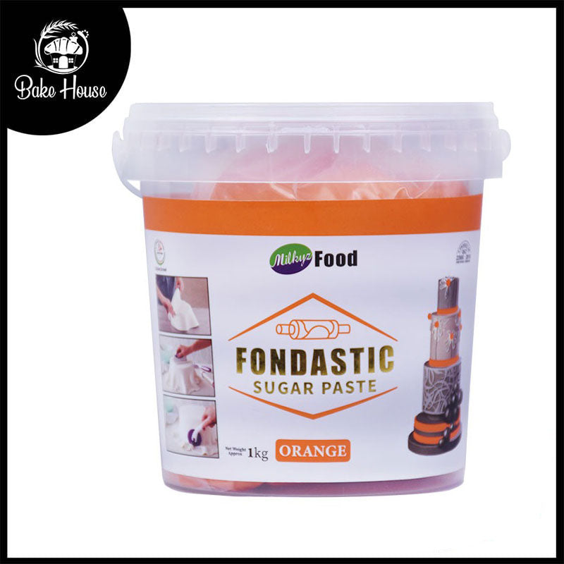 Milkyz Food Fondastic Orange Fondant Sugar Paste 1Kg