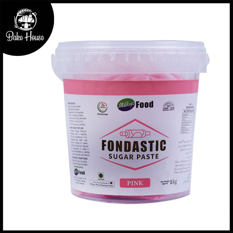 Milkyz Food Fondastic Pink Fondant Sugar Paste 1Kg