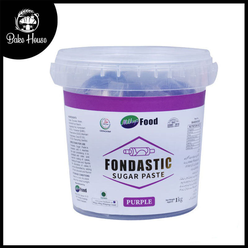 Milkyz Food Fondastic Purple Fondant Sugar Paste 1Kg