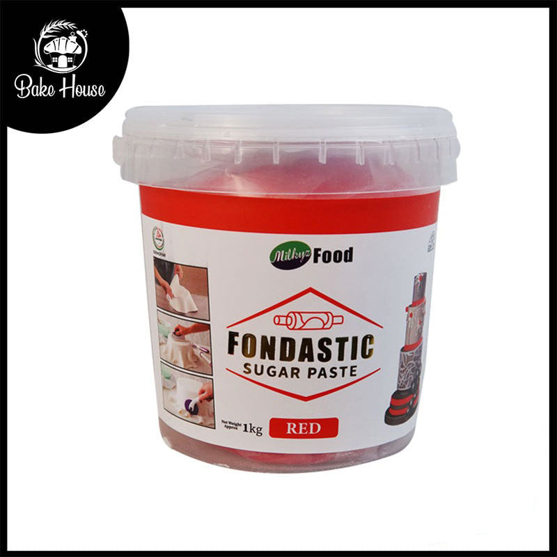 Milkyz Food Fondastic Red Fondant Sugar Paste 1Kg