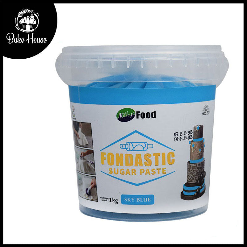 Milkyz Food Fondastic Sky Blue Fondant Sugar Paste 1kg