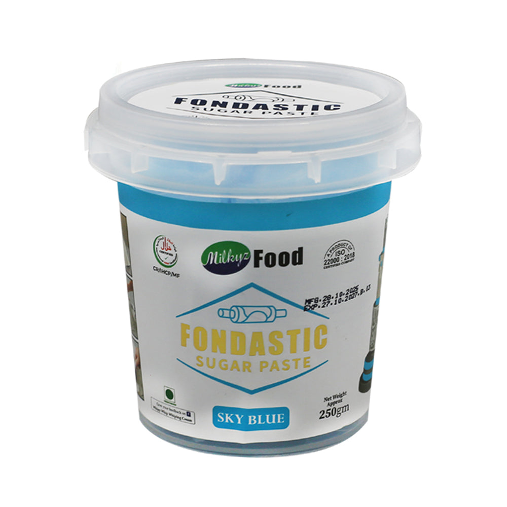 Milkyz Food Fondastic Sky Blue Fondant Sugar Paste 250gm