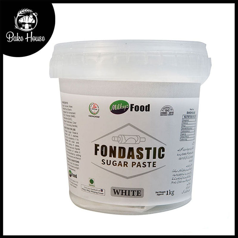 Milkyz Food Fondastic White Fondant Sugar Paste 1Kg