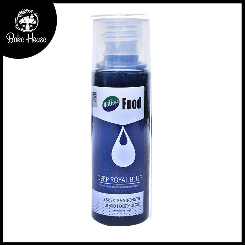 Milkyz Food Liquid Food Color Deep Royal Blue 120ML Bottle